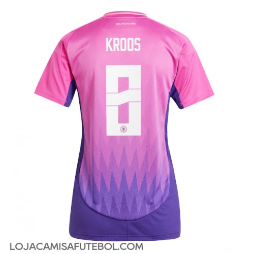 Camisa de Futebol Alemanha Toni Kroos #8 Equipamento Secundário Mulheres Europeu 2024 Manga Curta